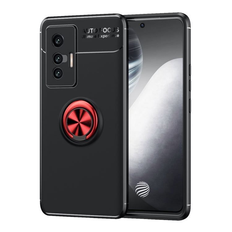 For vivo X70 Metal Ring Holder 360 Degree Rotating TPU Case