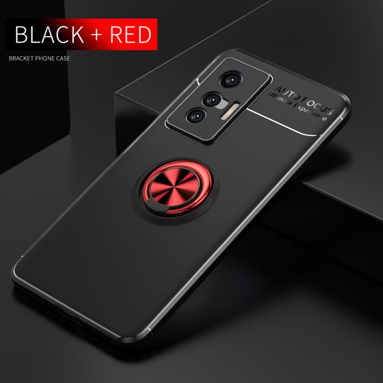 For vivo X70 Metal Ring Holder 360 Degree Rotating TPU Case