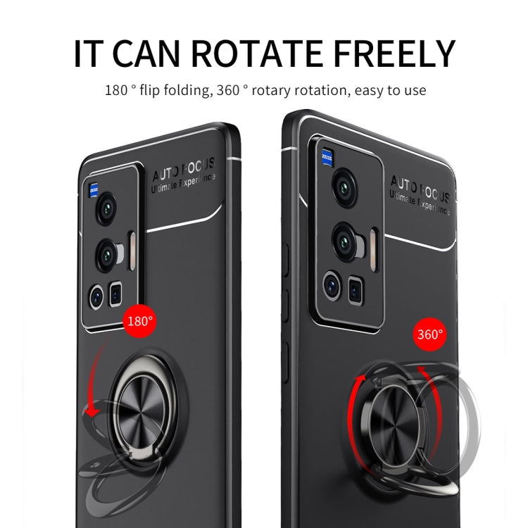 For vivo X70 Pro Metal Ring Holder 360 Degree Rotating TPU Case