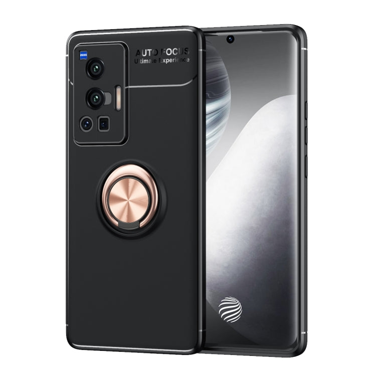 For vivo X70 Pro Metal Ring Holder 360 Degree Rotating TPU Case