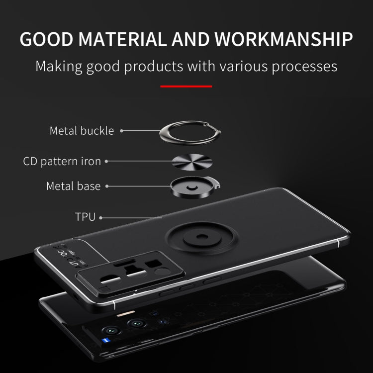 For vivo X70 Pro Metal Ring Holder 360 Degree Rotating TPU Case