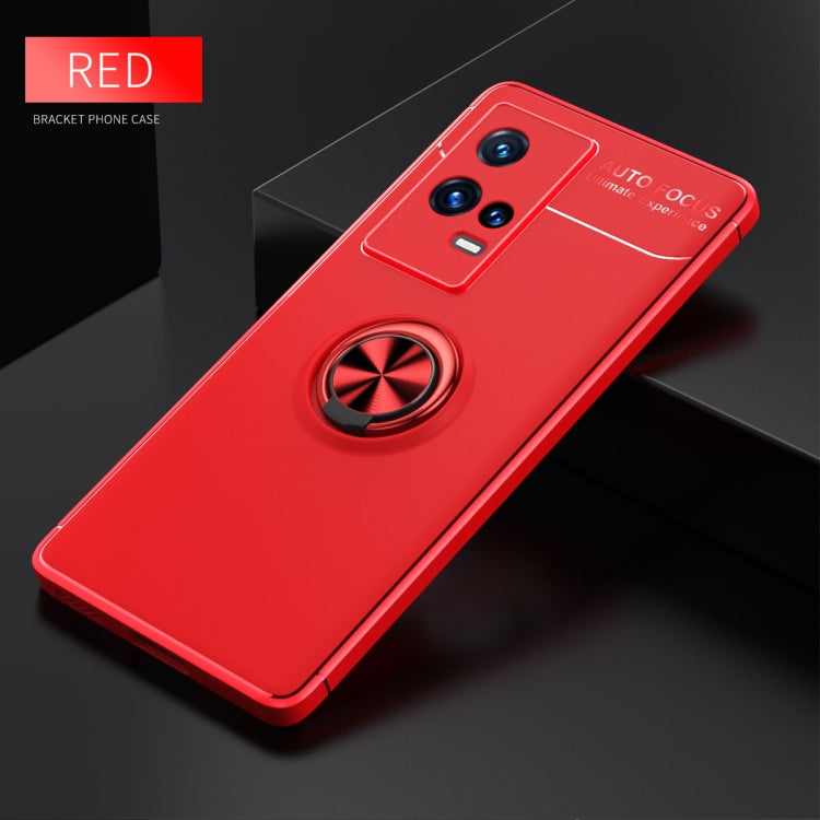 For vivo iQOO 8 Metal Ring Holder 360 Degree Rotating TPU Case