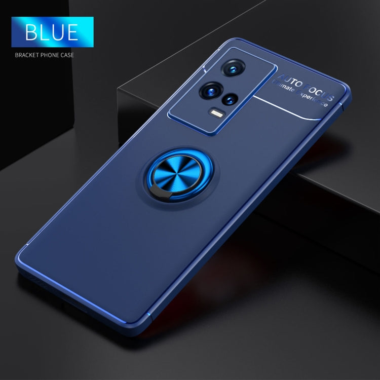 For vivo iQOO 8 Pro Metal Ring Holder 360 Degree Rotating TPU Case