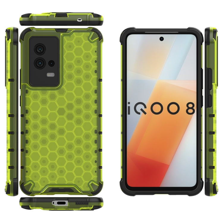 For Vivo iQOO 8 Shockproof Honeycomb PC + TPU Protective Case