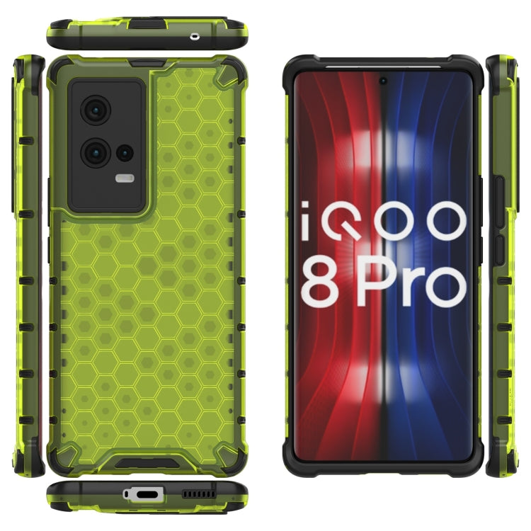 For Vivo iQOO 8 Pro Shockproof Honeycomb PC + TPU Protective Case