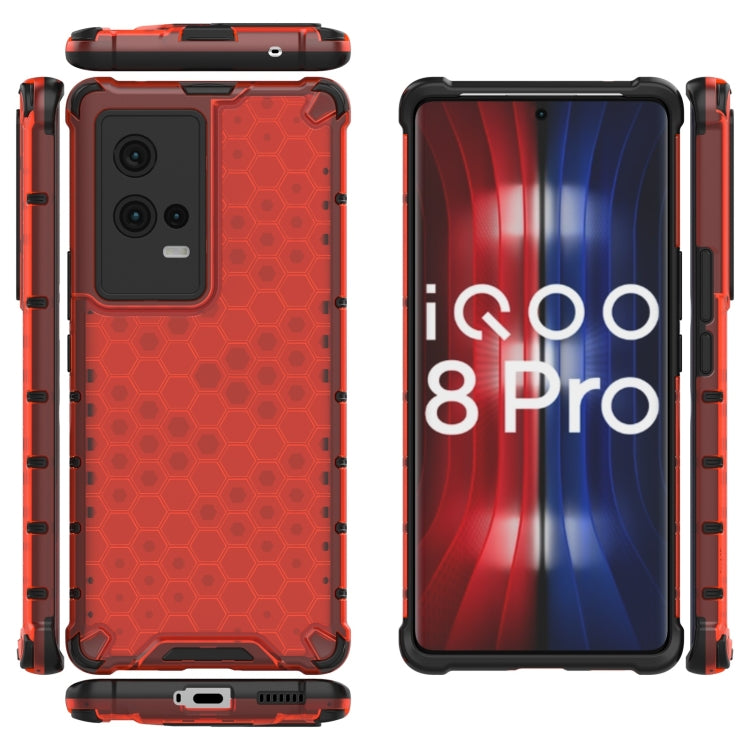 For Vivo iQOO 8 Pro Shockproof Honeycomb PC + TPU Protective Case