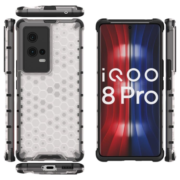 For Vivo iQOO 8 Pro Shockproof Honeycomb PC + TPU Protective Case