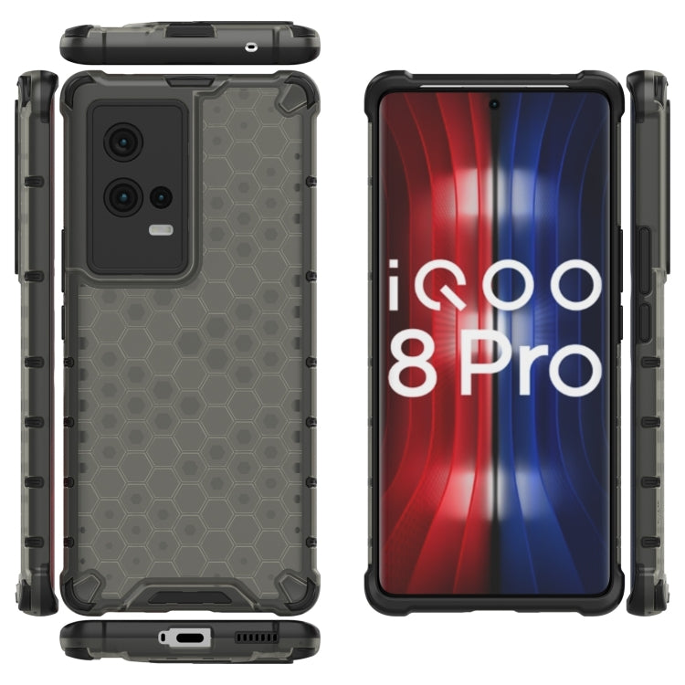 For Vivo iQOO 8 Pro Shockproof Honeycomb PC + TPU Protective Case
