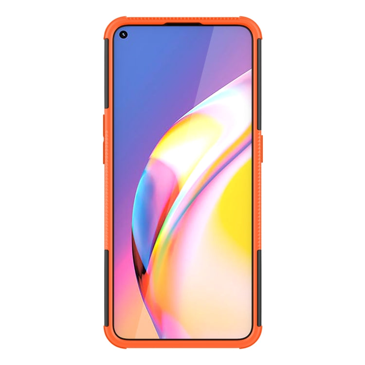 For OPPO A94 4G Tire Texture Shockproof TPU+PC Protective Case with Holder