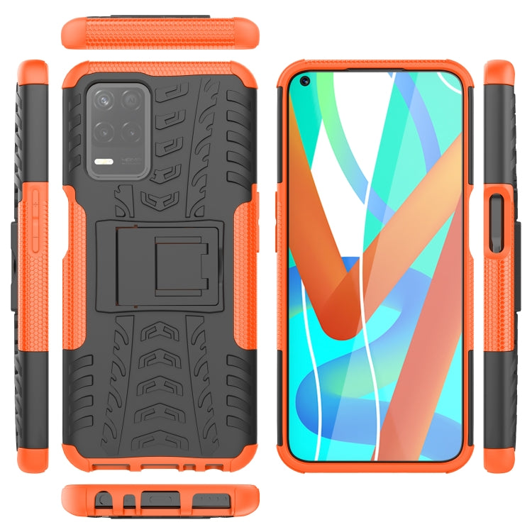 For OPPO Realme V13 5G Tire Texture Shockproof TPU+PC Protective Case with Holder