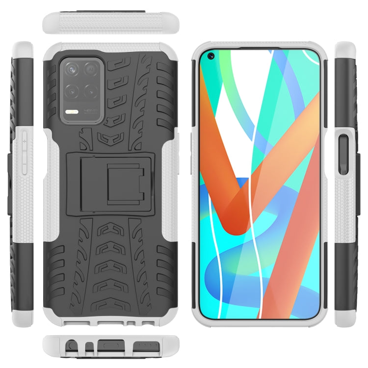 For OPPO Realme V13 5G Tire Texture Shockproof TPU+PC Protective Case with Holder
