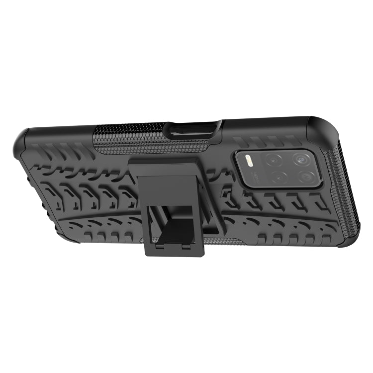 For OPPO Realme V13 5G Tire Texture Shockproof TPU+PC Protective Case with Holder