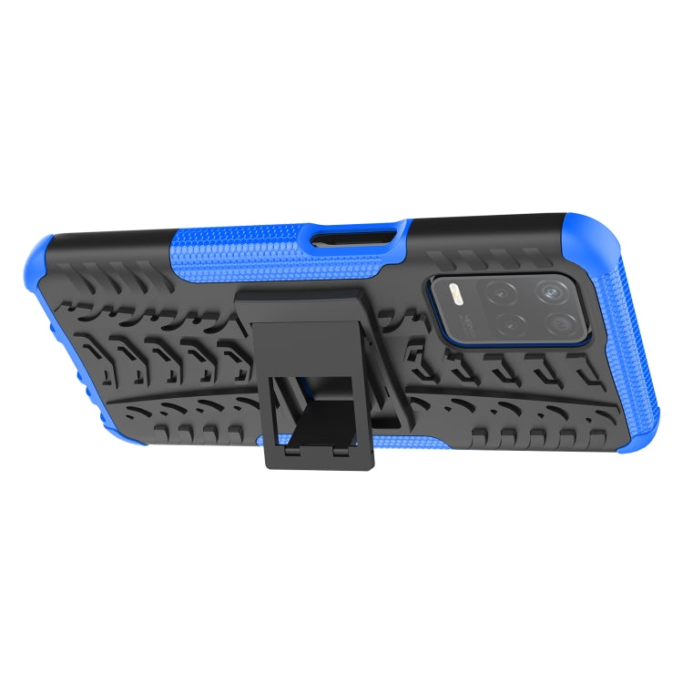 For OPPO Realme V13 5G Tire Texture Shockproof TPU+PC Protective Case with Holder