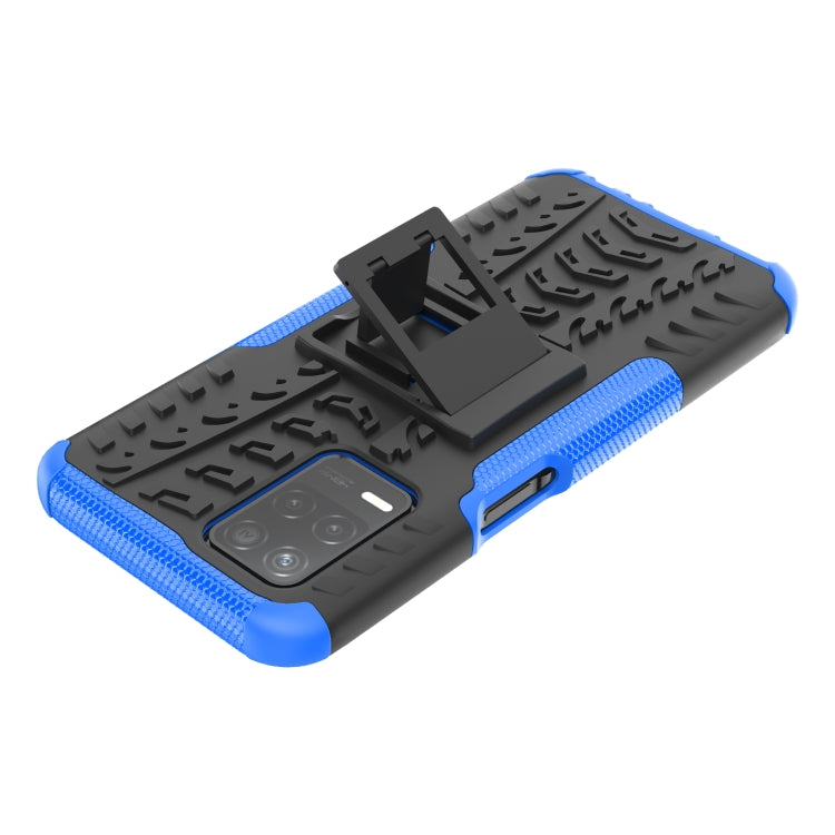For OPPO Realme V13 5G Tire Texture Shockproof TPU+PC Protective Case with Holder