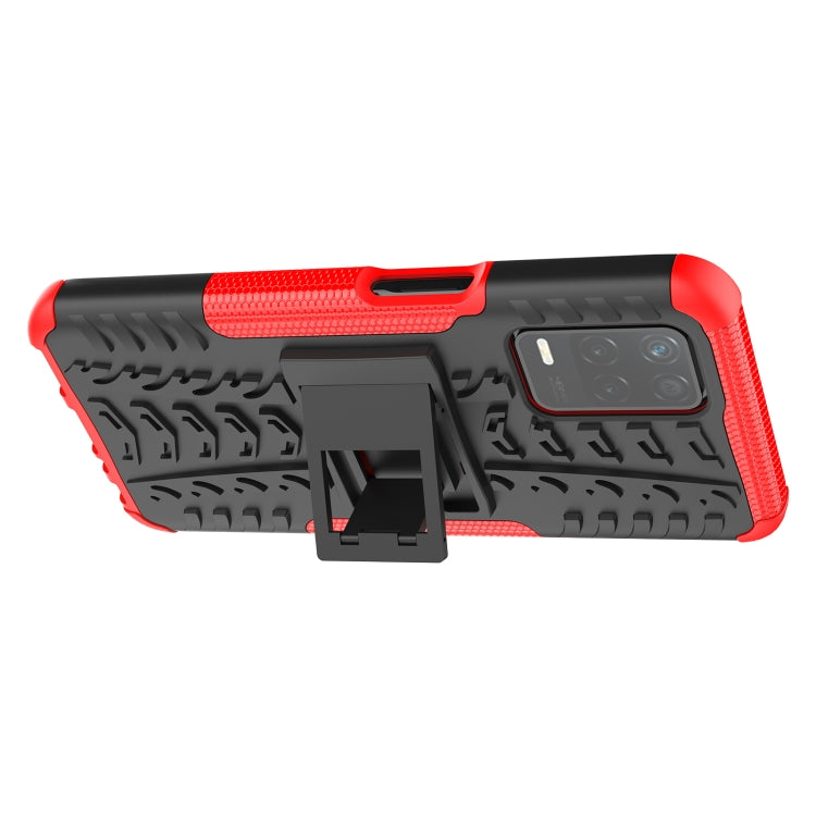 For OPPO Realme V13 5G Tire Texture Shockproof TPU+PC Protective Case with Holder