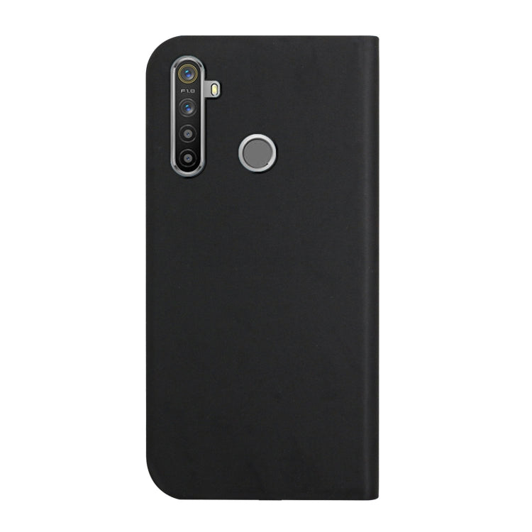 For OPPO Realme 6 / 6i 3-Folding Ultrathin Skin Feel Magnetic Solid Color Horizontal Flip Leather Case with Holder