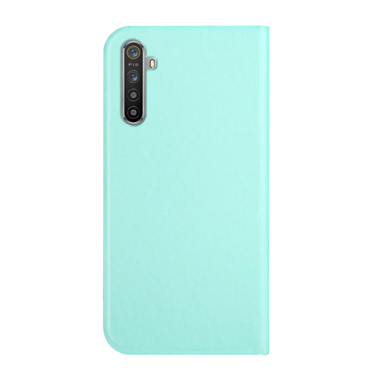 For OPPO Realme 6 Pro 3-Folding Ultrathin Skin Feel Magnetic Solid Color Horizontal Flip Leather Case with Holder
