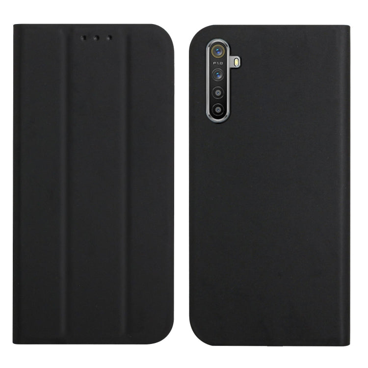 For OPPO Realme 6 Pro 3-Folding Ultrathin Skin Feel Magnetic Solid Color Horizontal Flip Leather Case with Holder