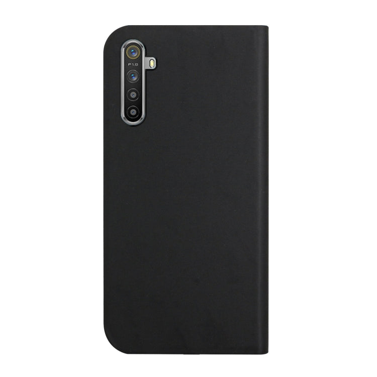 For OPPO Realme 6 Pro 3-Folding Ultrathin Skin Feel Magnetic Solid Color Horizontal Flip Leather Case with Holder