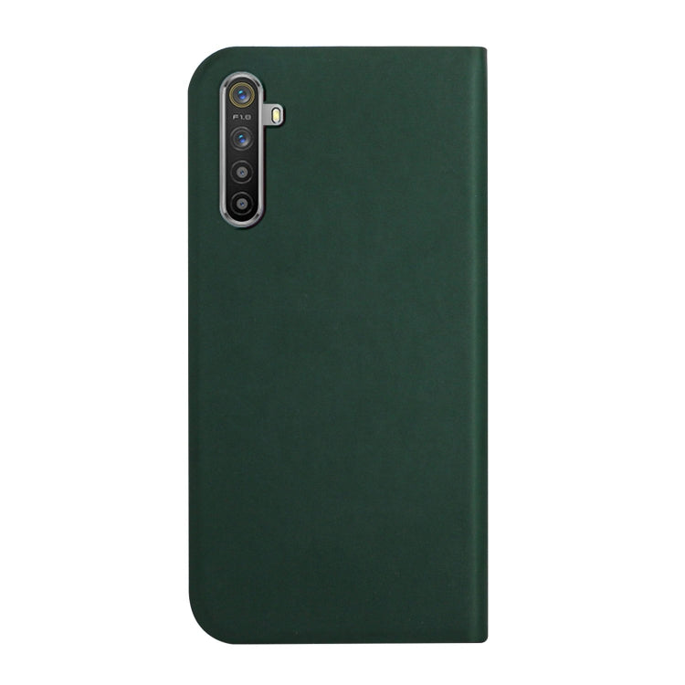 For OPPO Realme 6 Pro 3-Folding Ultrathin Skin Feel Magnetic Solid Color Horizontal Flip Leather Case with Holder