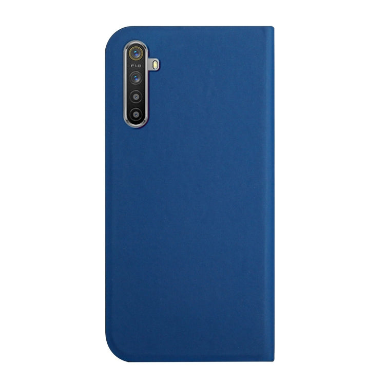 For OPPO Realme 6 Pro 3-Folding Ultrathin Skin Feel Magnetic Solid Color Horizontal Flip Leather Case with Holder