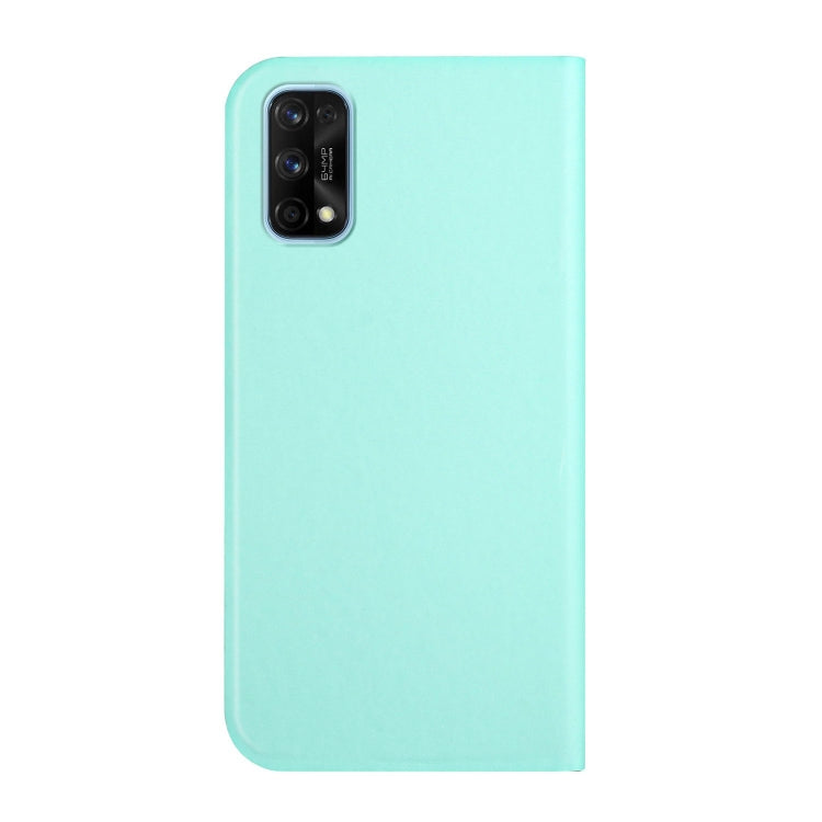 For OPPO Realme 7 Pro 3-Folding Ultrathin Skin Feel Magnetic Solid Color Horizontal Flip Leather Case with Holder
