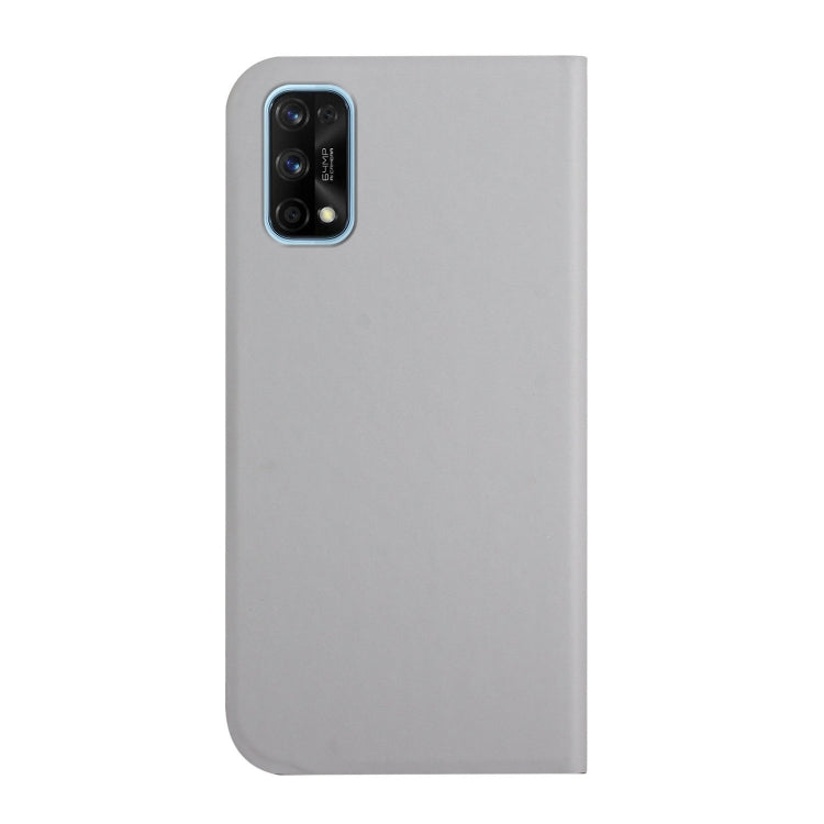 For OPPO Realme 7 Pro 3-Folding Ultrathin Skin Feel Magnetic Solid Color Horizontal Flip Leather Case with Holder