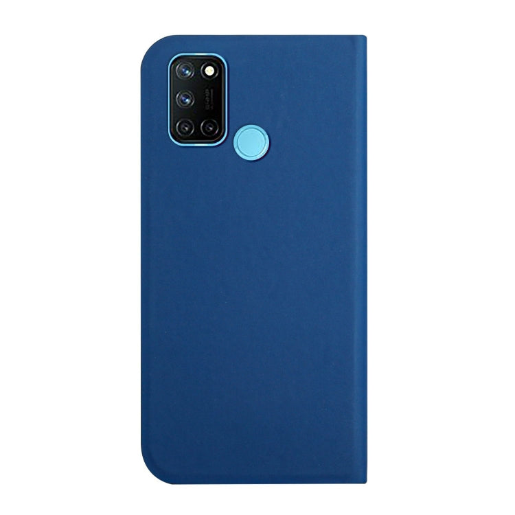 For OPPO Realme 7i 3-Folding Ultrathin Skin Feel Magnetic Solid Color Horizontal Flip Leather Case with Holder