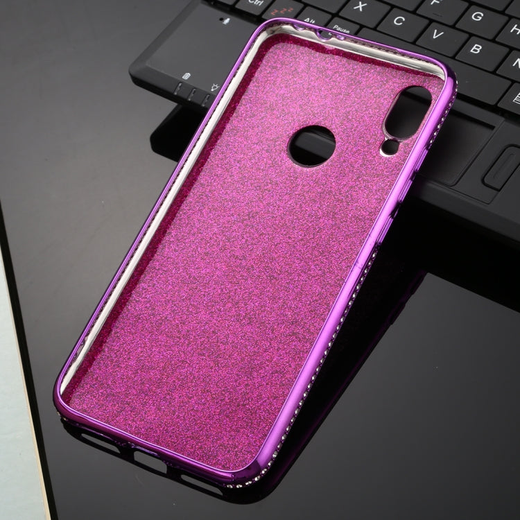 For Xiaomi Redmi Note 7 Diamond Encrusted Flash Powder TPU Case