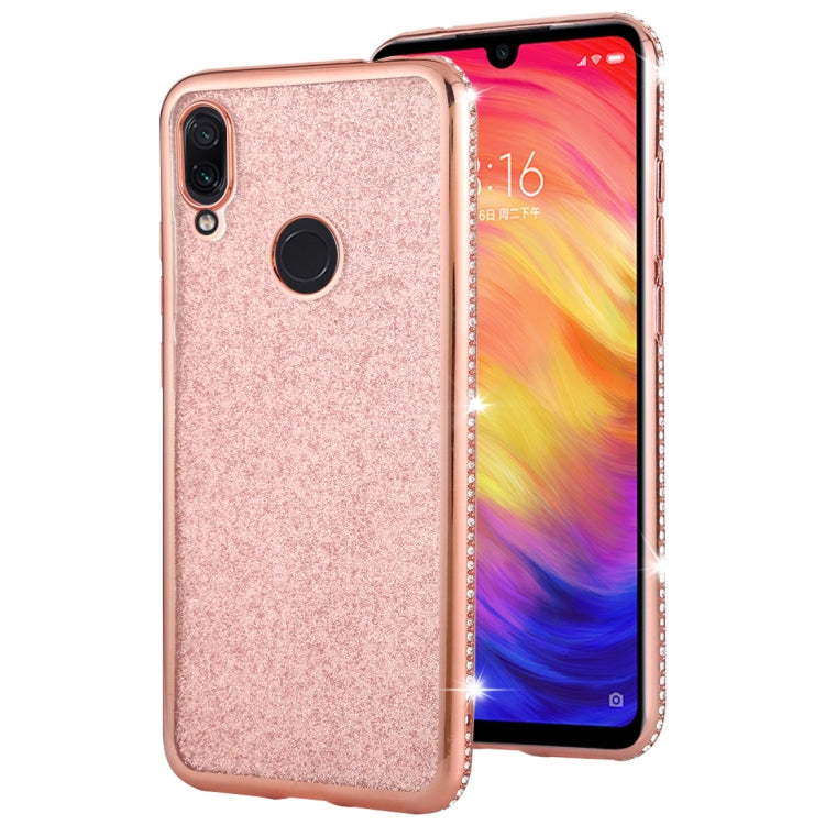 For Xiaomi Redmi Note 7 Diamond Encrusted Flash Powder TPU Case