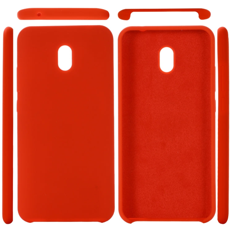 For Xiaomi Redmi 8A Solid Color Liquid Silicone Dropproof Full Coverage Protective Case