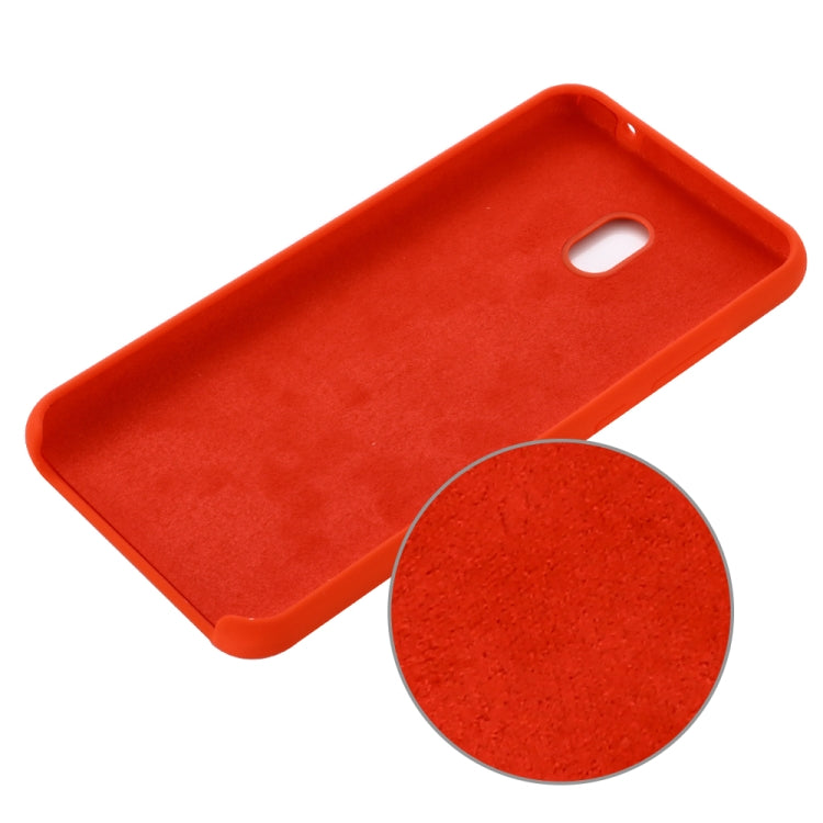 For Xiaomi Redmi 8A Solid Color Liquid Silicone Dropproof Full Coverage Protective Case