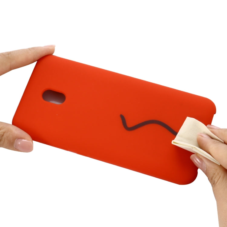 For Xiaomi Redmi 8A Solid Color Liquid Silicone Dropproof Full Coverage Protective Case