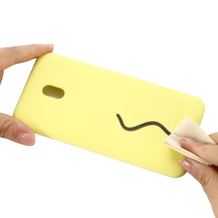 For Xiaomi Redmi 8A Solid Color Liquid Silicone Dropproof Full Coverage Protective Case