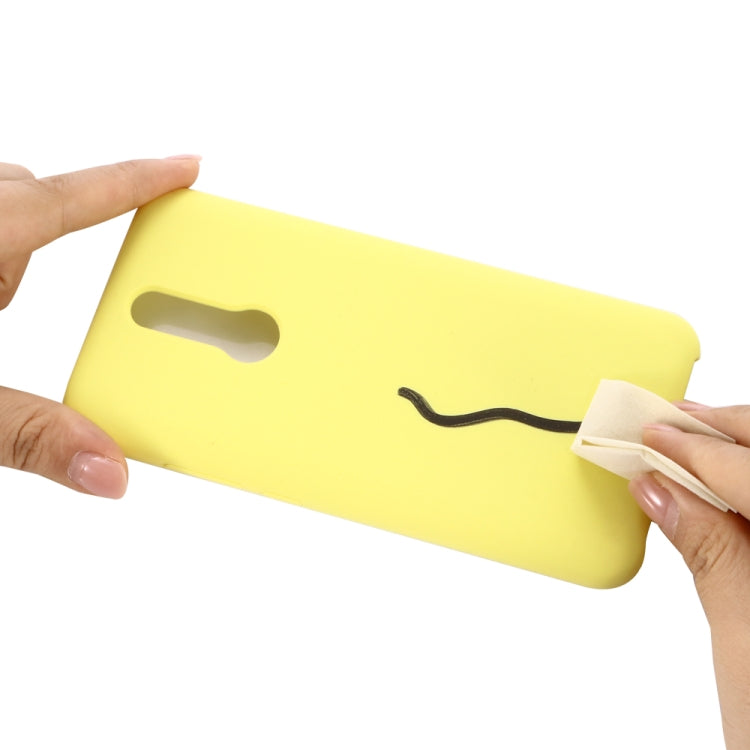 For Xiaomi Redmi 8 Solid Color Liquid Silicone Dropproof Full Coverage Protective Case