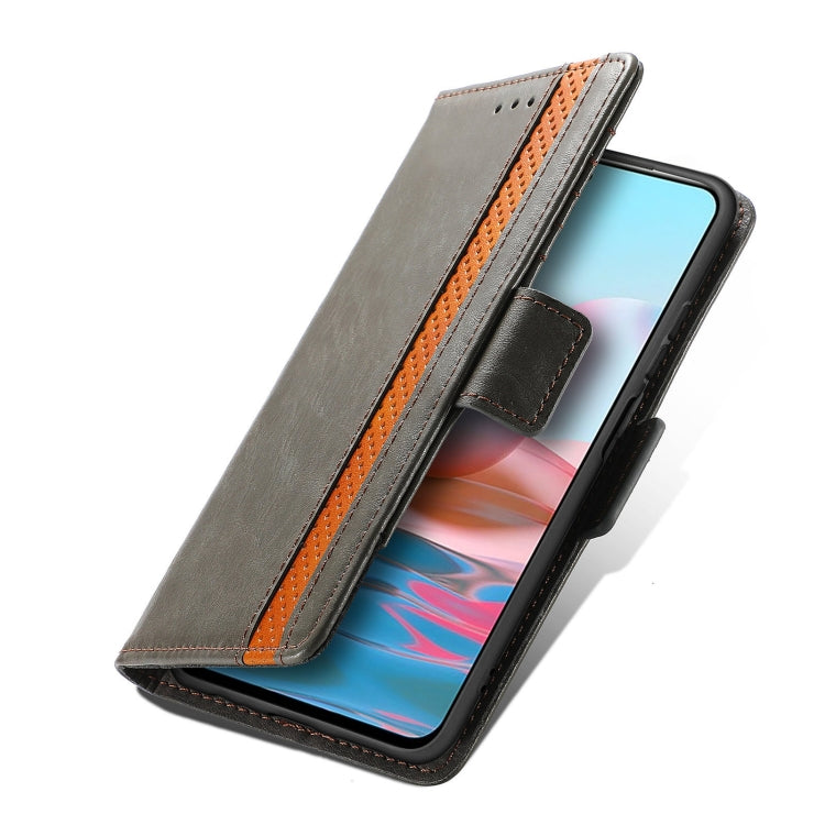 For Xiaomi Redmi Note 10 CaseNeo Business Splicing Dual Magnetic Buckle Horizontal Flip PU Leather Case with Holder & Card Slots & Wallet