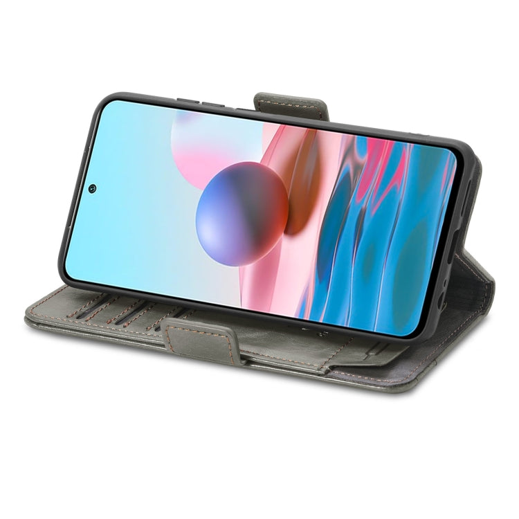 For Xiaomi Redmi Note 10 CaseNeo Business Splicing Dual Magnetic Buckle Horizontal Flip PU Leather Case with Holder & Card Slots & Wallet