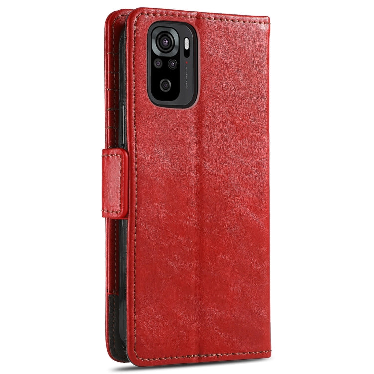 For Xiaomi Redmi Note 10 CaseNeo Business Splicing Dual Magnetic Buckle Horizontal Flip PU Leather Case with Holder & Card Slots & Wallet