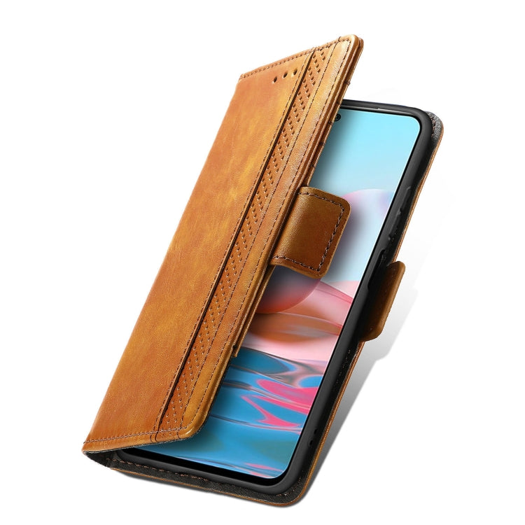 For Xiaomi Redmi Note 10 CaseNeo Business Splicing Dual Magnetic Buckle Horizontal Flip PU Leather Case with Holder & Card Slots & Wallet