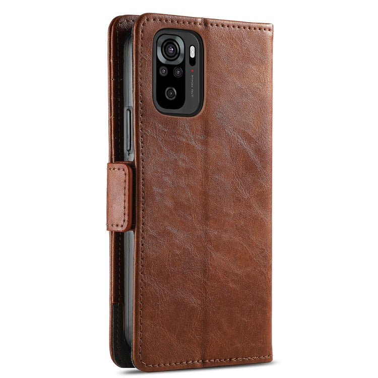 For Xiaomi Redmi Note 10 CaseNeo Business Splicing Dual Magnetic Buckle Horizontal Flip PU Leather Case with Holder & Card Slots & Wallet