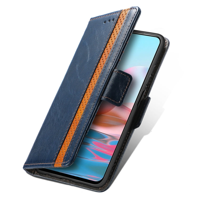 For Xiaomi Redmi Note 10 CaseNeo Business Splicing Dual Magnetic Buckle Horizontal Flip PU Leather Case with Holder & Card Slots & Wallet