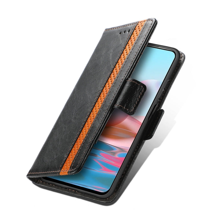 For Xiaomi Redmi Note 10 CaseNeo Business Splicing Dual Magnetic Buckle Horizontal Flip PU Leather Case with Holder & Card Slots & Wallet