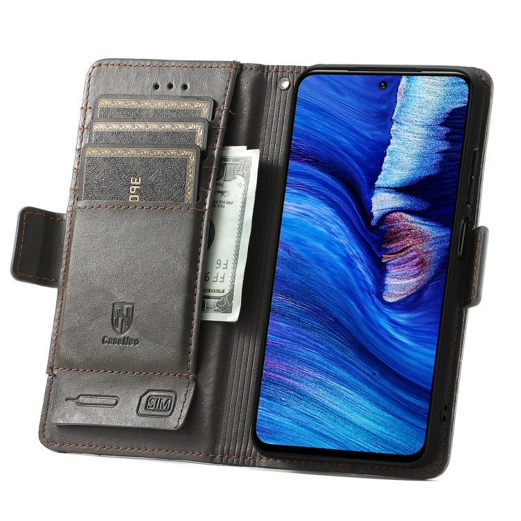 For Xiaomi Redmi Note 10 5G CaseNeo Business Splicing Dual Magnetic Buckle Horizontal Flip PU Leather Case with Holder & Card Slots & Wallet
