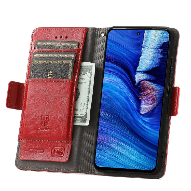 For Xiaomi Redmi Note 10 5G CaseNeo Business Splicing Dual Magnetic Buckle Horizontal Flip PU Leather Case with Holder & Card Slots & Wallet
