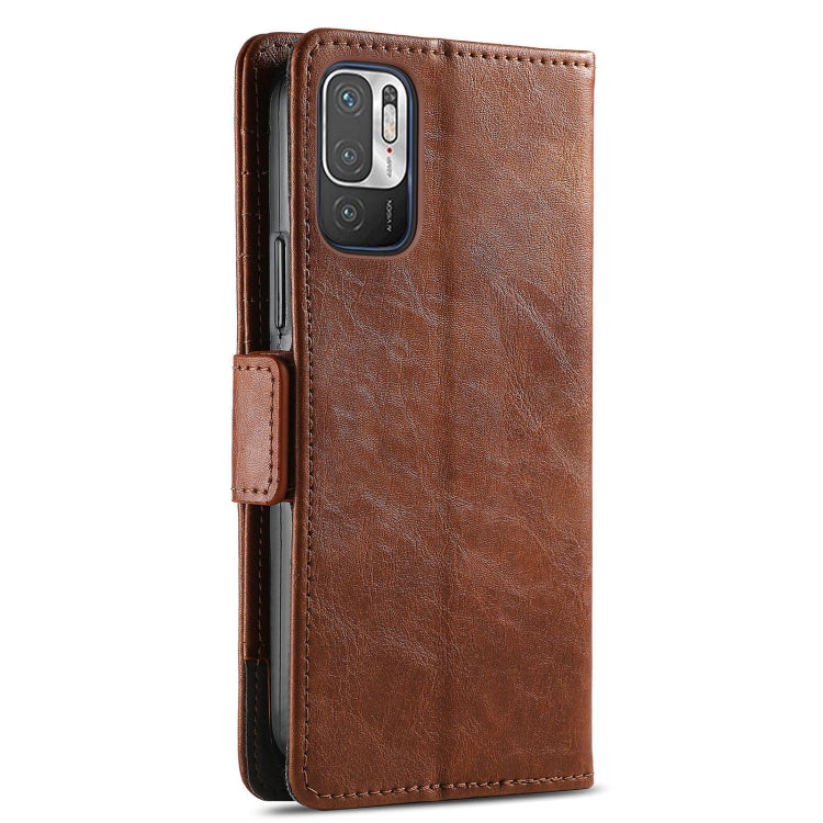 For Xiaomi Redmi Note 10 5G CaseNeo Business Splicing Dual Magnetic Buckle Horizontal Flip PU Leather Case with Holder & Card Slots & Wallet