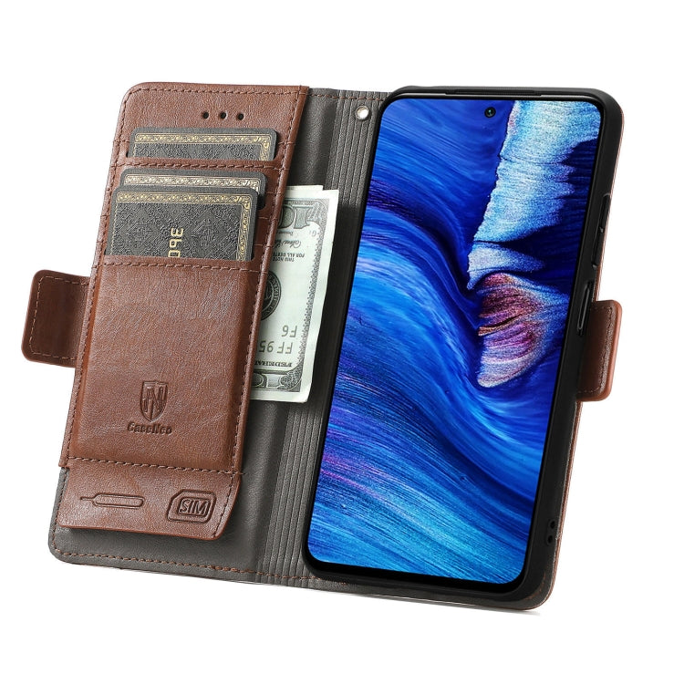 For Xiaomi Redmi Note 10 5G CaseNeo Business Splicing Dual Magnetic Buckle Horizontal Flip PU Leather Case with Holder & Card Slots & Wallet