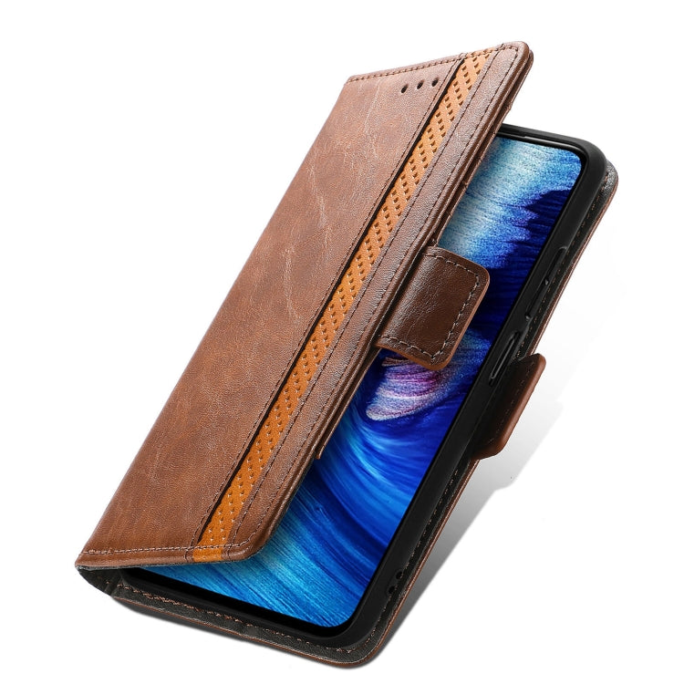 For Xiaomi Redmi Note 10 5G CaseNeo Business Splicing Dual Magnetic Buckle Horizontal Flip PU Leather Case with Holder & Card Slots & Wallet