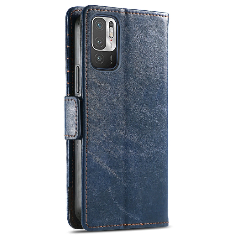 For Xiaomi Redmi Note 10 5G CaseNeo Business Splicing Dual Magnetic Buckle Horizontal Flip PU Leather Case with Holder & Card Slots & Wallet