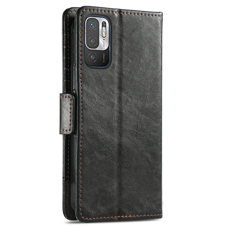 For Xiaomi Redmi Note 10 5G CaseNeo Business Splicing Dual Magnetic Buckle Horizontal Flip PU Leather Case with Holder & Card Slots & Wallet