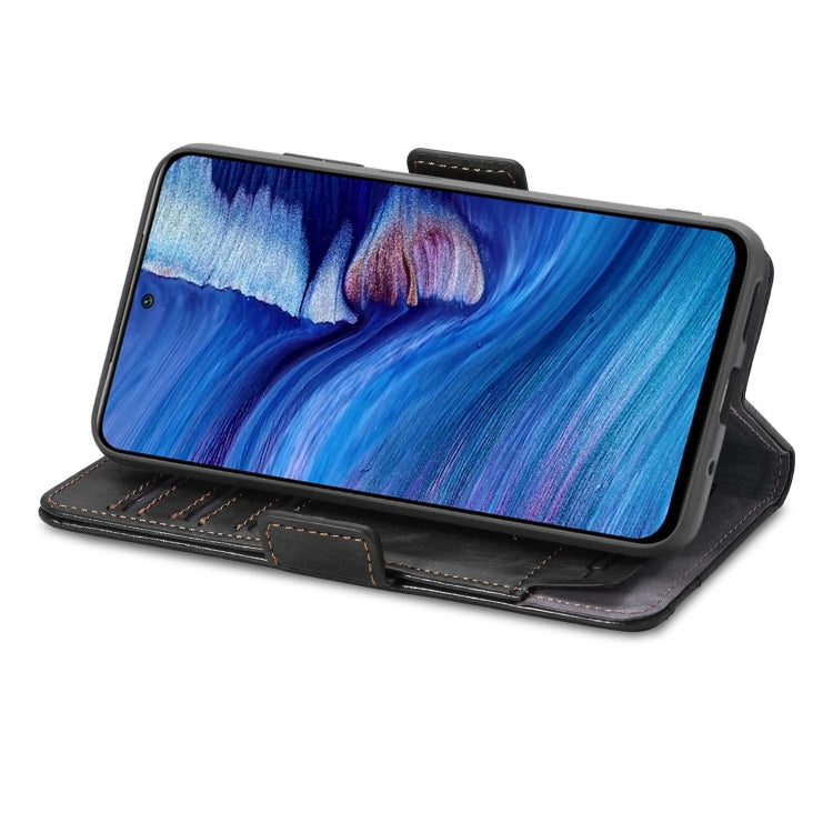 For Xiaomi Redmi Note 10 5G CaseNeo Business Splicing Dual Magnetic Buckle Horizontal Flip PU Leather Case with Holder & Card Slots & Wallet